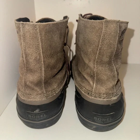 Sorel Men's Suede Brown and Black Boots - Picture 3 of 7